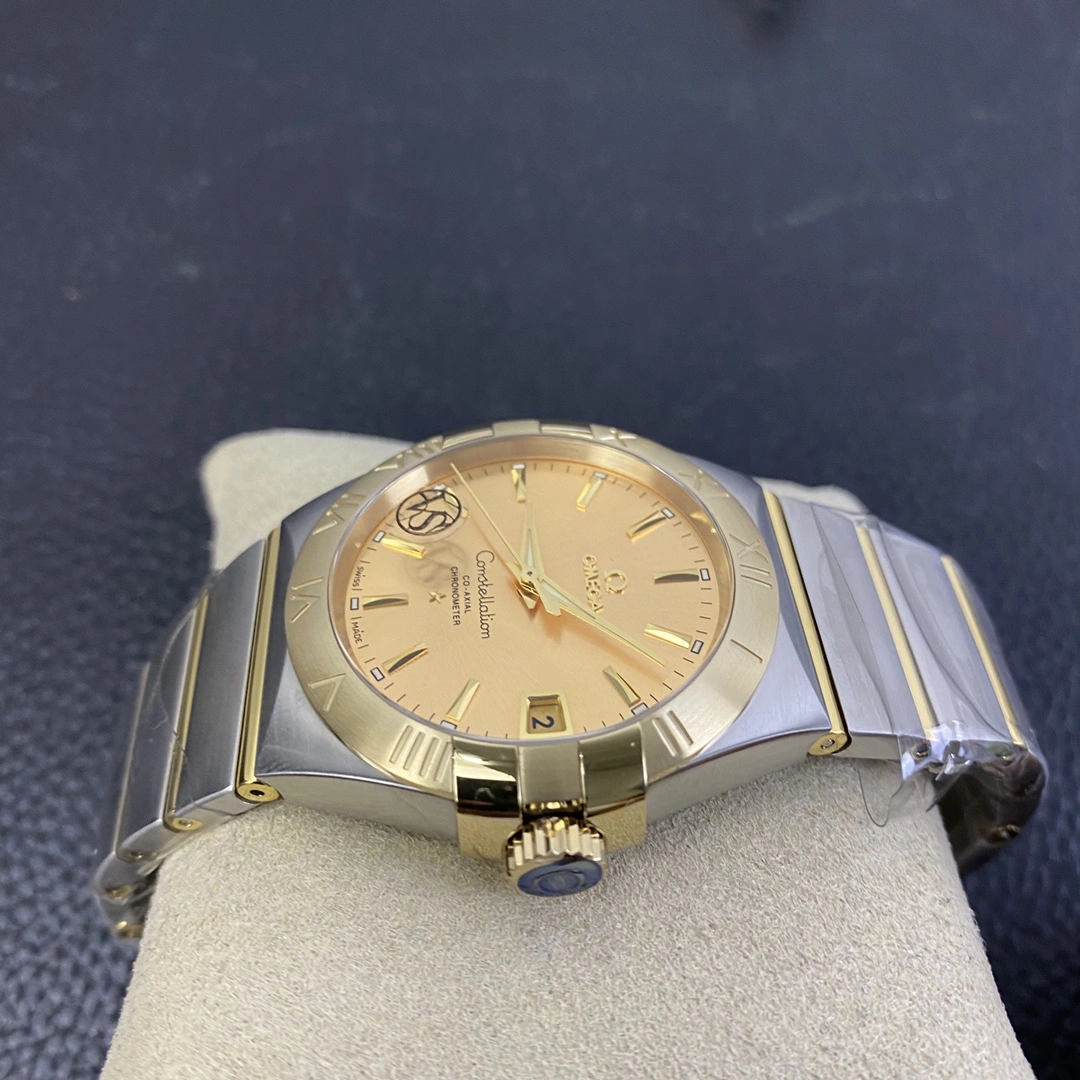 CBD Factory Omega Constellation Co-Axial 38mm Two-Tone Champagne Dial (123.20.38.21.08.001) 1:1 Super Clone – DD8500 Movement HighQuality 320